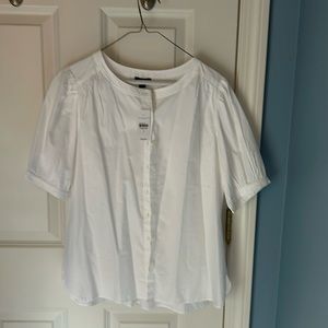Ann Taylor Factory white dress blouse
